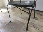 Kitchen Table and Chairs (Wood/Wrought Iron)