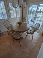 Oak Kitchen Table 48" With 24" Leaf