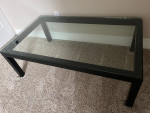 Glass coffee table- CratesnBarrel