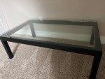 Glass coffee table- CratesnBarrel