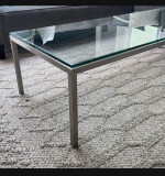 Glass coffee table