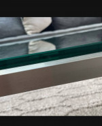 Glass coffee table