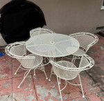 set of 4 Mid Century Salterini patio chairs and Table