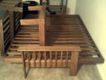 03 PIECE HARDWOOD FUTTON SET SOFA CHAIR AND TABLE
