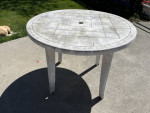 Plastic Outdoor Table 39” Across
