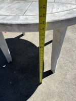 Plastic Outdoor Table 39” Across