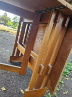 Romanian Teak Folding Dining Table