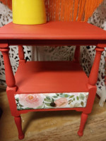 Vintafe Poppy Red side table, nightstand