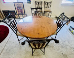 48" Round table with 4 chair set and 2 - 27" countertop stools