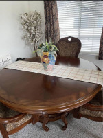 Beautiful dining table with three chairs