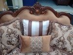 NEW Elegant Brown and Floral Provincial/Victorian Loveseat Sofa