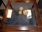 Square Coffee Table in Wood, Glass, Metal and Faux Leather