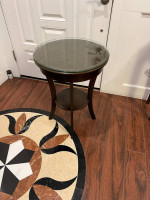 Round Wood Side Table