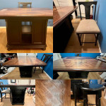 Beautiful RC Willey Solid Wood Adjustable Dining Table/Mini Bar w/ Man