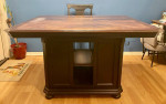 Beautiful RC Willey Solid Wood Adjustable Dining Table/Mini Bar w/ Man