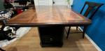Beautiful RC Willey Solid Wood Adjustable Dining Table/Mini Bar w/ Man
