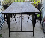 Wood & Metal Patio Table & Chairs - Gently Used