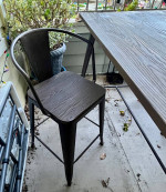 Wood & Metal Patio Table & Chairs - Gently Used