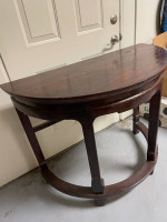 Demilune entryway table