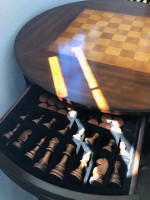 Wooden Chess Table and Chairs