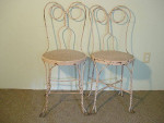 Twisted iron table & 2 chairs