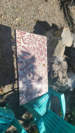 Metal mosaic tile table