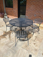 Wrought Iron Patio table and chairs