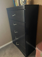 Queen Bed frame, Bedside table, Highboy dresser