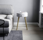 Firm Price! Brand New in a Box Round Side Table w/Charging Station