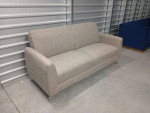 BRAND NEW Modern Gray Loveseat Sofa with Chrome Legs