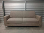BRAND NEW Modern Gray Loveseat Sofa with Chrome Legs