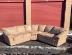 Couch / Sofa 3 Piece Sectional Leather Tan Ready For Pickup