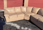 Couch / Sofa 3 Piece Sectional Leather Tan Ready For Pickup