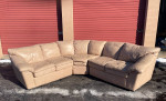 Couch / Sofa 3 Piece Sectional Leather Tan Ready For Pickup