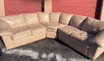 Couch / Sofa 3 Piece Sectional Leather Tan Ready For Pickup
