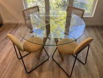 Glass Top Dining Table