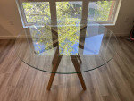 Glass Top Dining Table