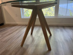 Glass Top Dining Table