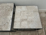 Stone Marble Coffee Table - Modern 3 piece Nesting Tables versatile