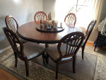 Dining chairs and round table