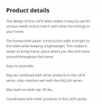 Lack Table from IKEA