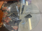 Hollywood Regency Glass Top Acrylic Lucite Coffee Table