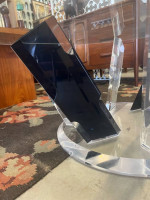 Hollywood Regency Glass Top Acrylic Lucite Coffee Table