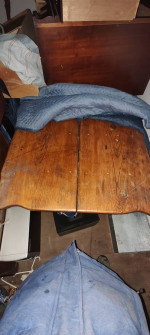 English pine antique dining table with 4 chairs