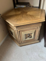 Mid Century Modern Hexagonal End Table