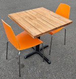 Oak Kitchen Table with 2 Matching Chairs