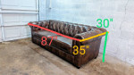 Abbyson Living Top Grain Leather Chesterfield Sofa Couch