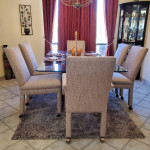 Glass dining table & 6 chairs