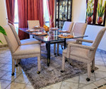 Glass dining table & 6 chairs