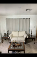 Coffee Table Set of 3 GLASS & WOOD
